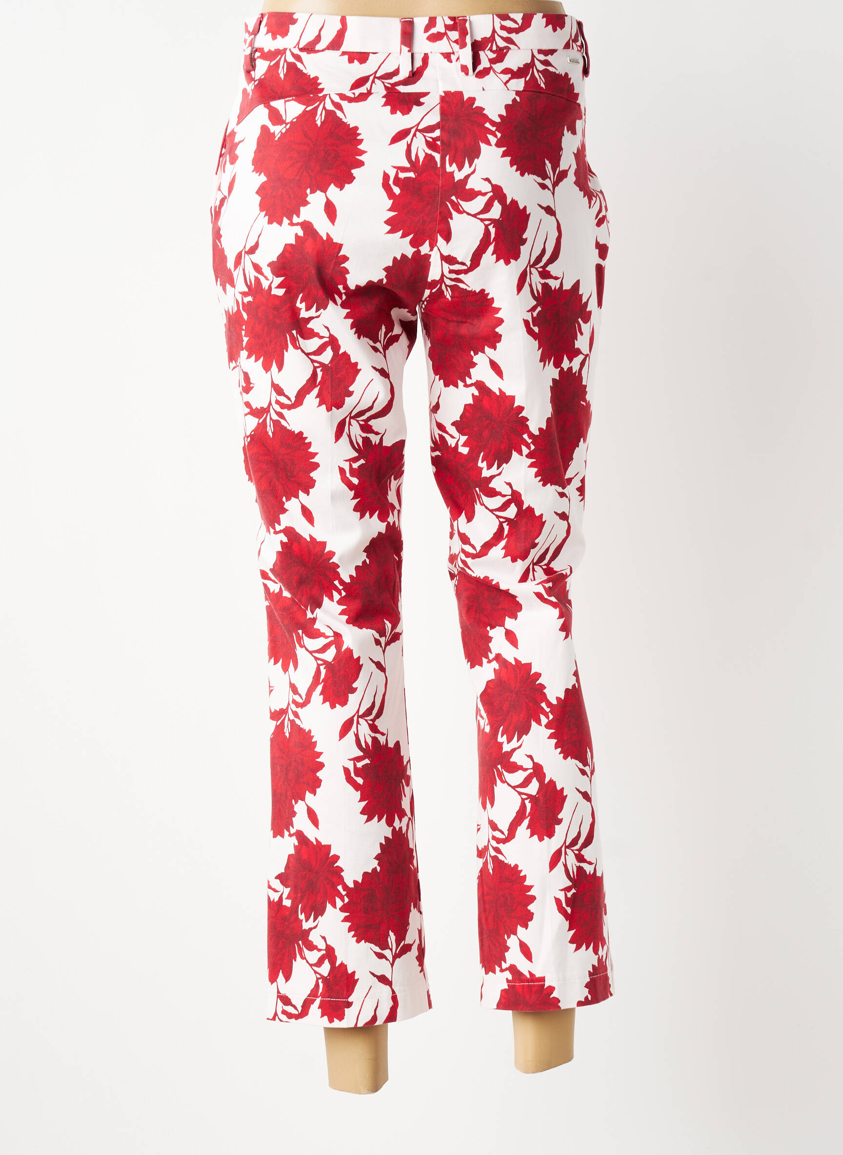 Pantalon 7/8 stretch taille normale rouge GARDEUR femme