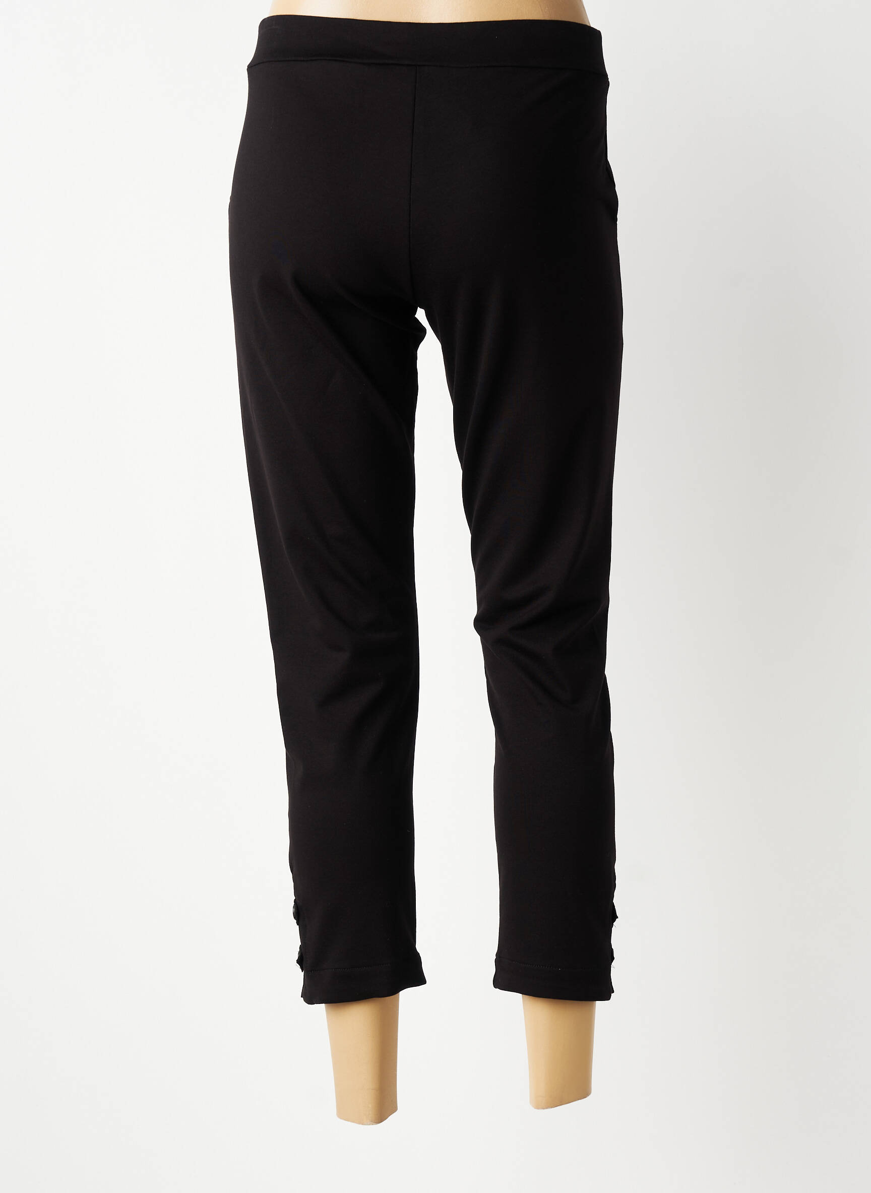 Pantalon 7/8 stretch taille normale noir DOLCEZZA femme