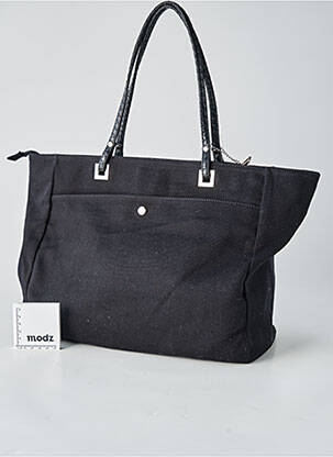 Sac fermeture zippée forme rectangulaire noir DAVID JONES femme