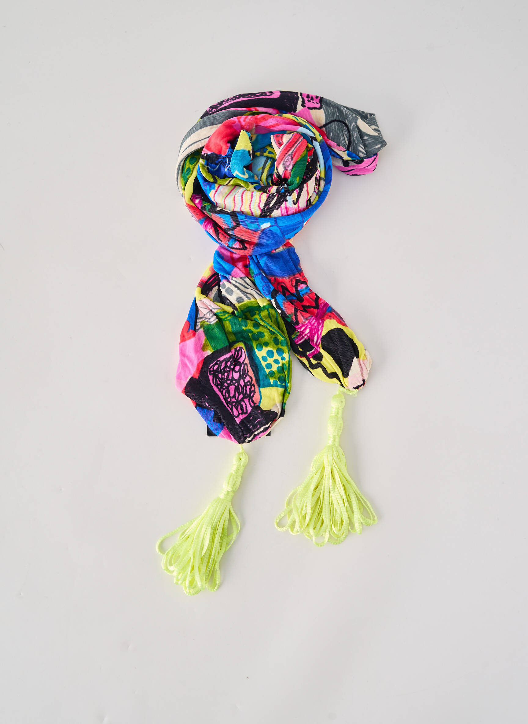 Foulard tissage popeline bleu CHRISTIAN LACROIX femme