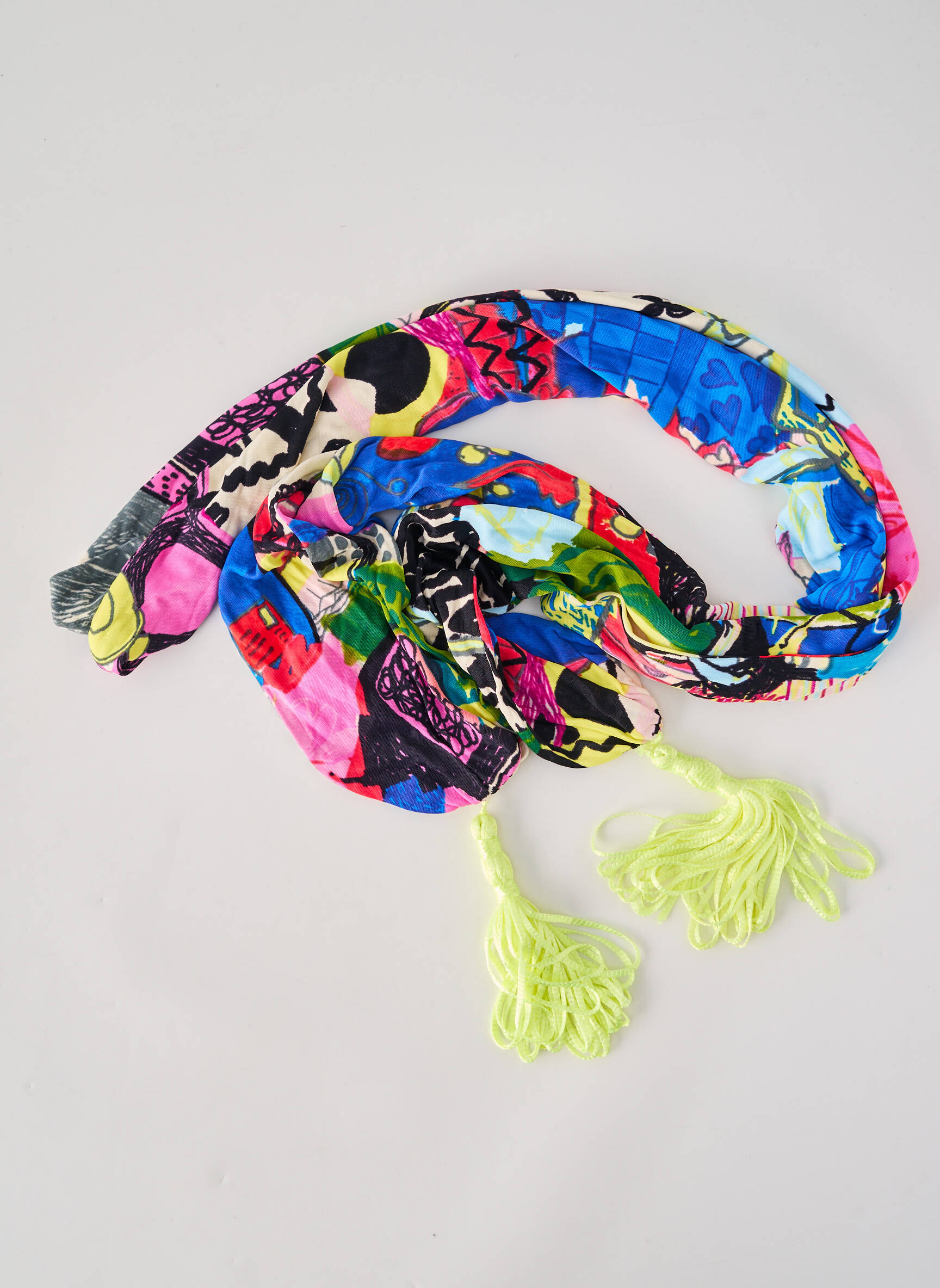 Foulard tissage popeline bleu CHRISTIAN LACROIX femme