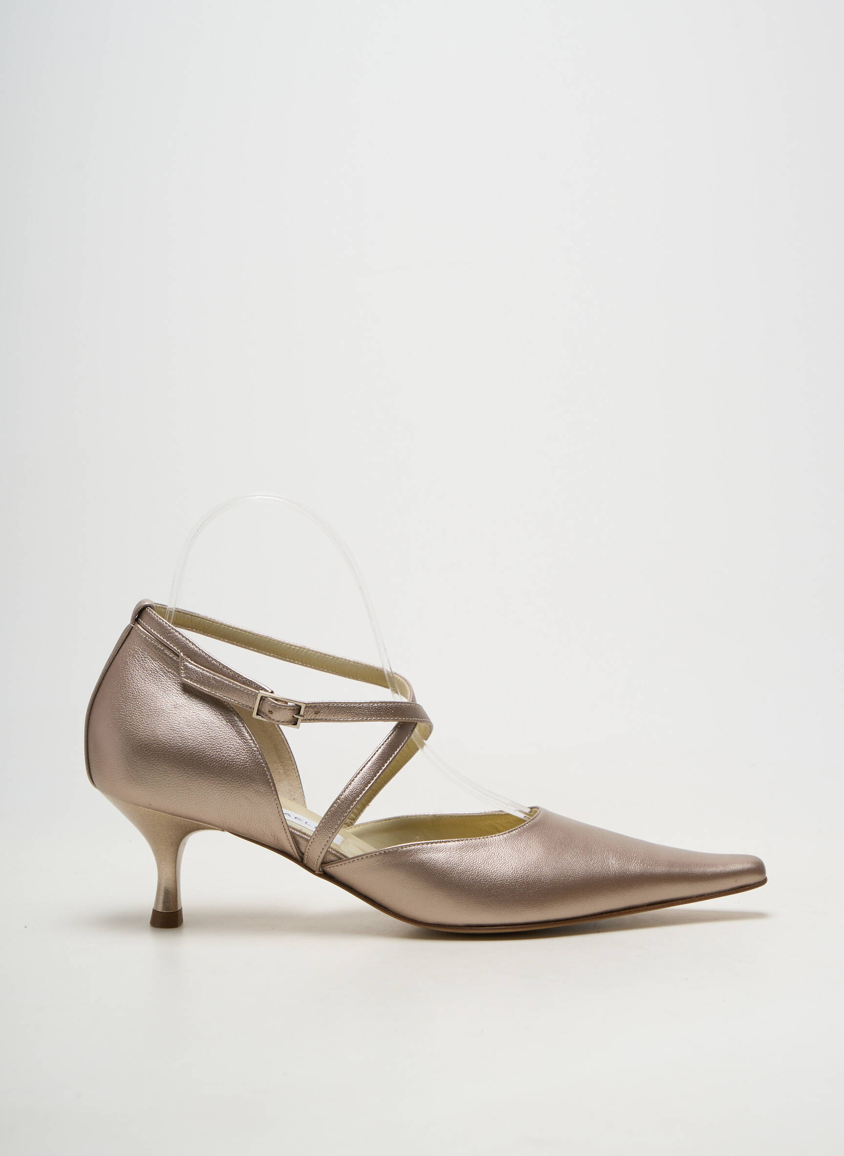 Escarpins tissage satiné talon de 4 à 6cm beige LINEA RAFFAELLI femme