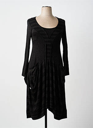 Robe longue manches longues manches longues gris LAUREN VIDAL femme