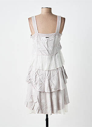 Robe mi-longue fermeture zippée au dos fines bretelles gris ALICE ET BARNABE femme