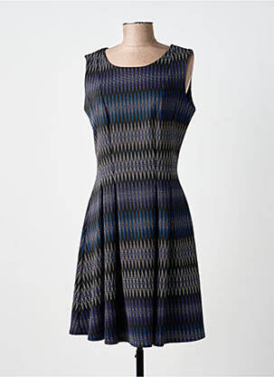 Robe mi-longue sans manche sans manche bleu FILLE A SUIVRE femme