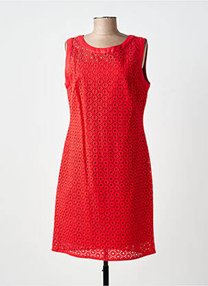 Robe mi-longue sans manche sans manche rouge PAUL BRIAL femme