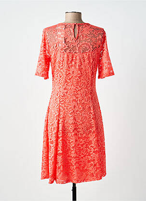 Robe mi-longue manches courtes manches courtes orange MOKA'S femme