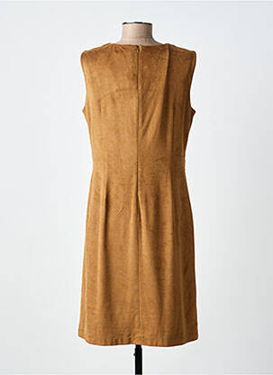 Robe mi-longue sans manche sans manche marron PAUL BRIAL femme