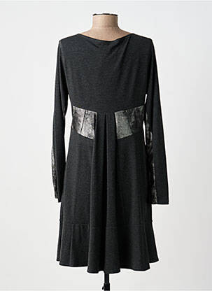 Robe mi-longue manches longues manches longues gris LAUREN VIDAL femme