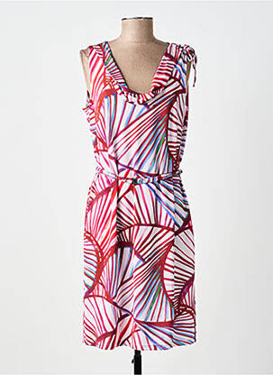 Robe mi-longue sans manche sans manche rose ANDAMIO femme