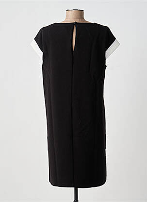 Robe courte manches courtes manches courtes noir DOUBLE JEU femme