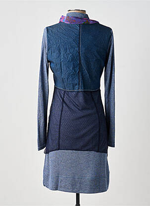 Robe mi-longue manches longues manches longues bleu ALICE ET BARNABE femme