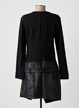 Robe courte manches longues manches longues noir LAUREN VIDAL femme