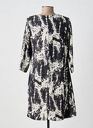 Robe courte manches 3/4 manches 3/4 noir SUN LIGHT femme
