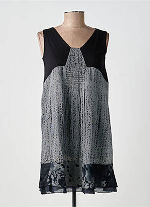 Robe courte sans manche sans manche gris TELMAIL femme