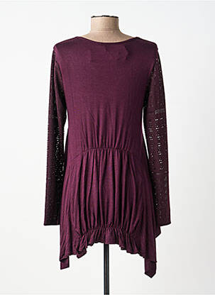 Tunique manches longues col rond violet SUN LIGHT femme