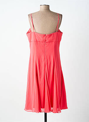 Robe mi-longue tissage crêpe fines bretelles orange PAUL BRIAL femme