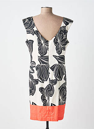 Robe courte imprimé fleurs manches courtes noir PAUL BRIAL femme
