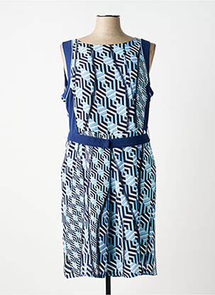 Robe mi-longue sans manche sans manche bleu ANDAMIO femme