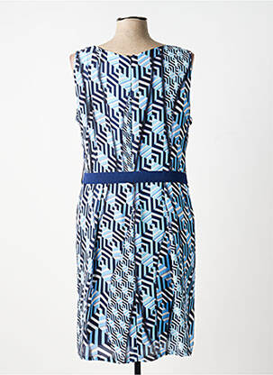 Robe mi-longue sans manche sans manche bleu ANDAMIO femme