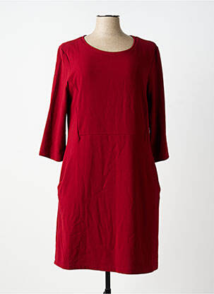 Robe mi-longue manches 3/4 manches 3/4 rouge POUSSIERE D'ETOLE femme
