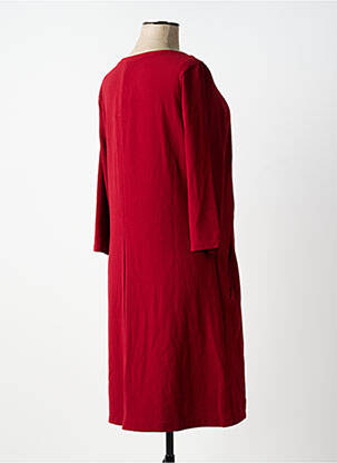 Robe mi-longue manches 3/4 manches 3/4 rouge POUSSIERE D'ETOLE femme