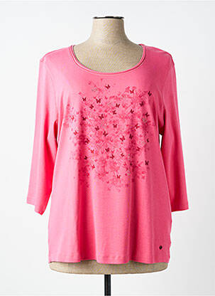 T-shirt manches 3/4 manches 3/4 rose OLSEN femme