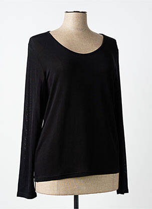 Top stretch manches longues noir PAUL BRIAL femme
