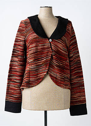 Gilet manches longues stretch orange ALICE ET BARNABE femme
