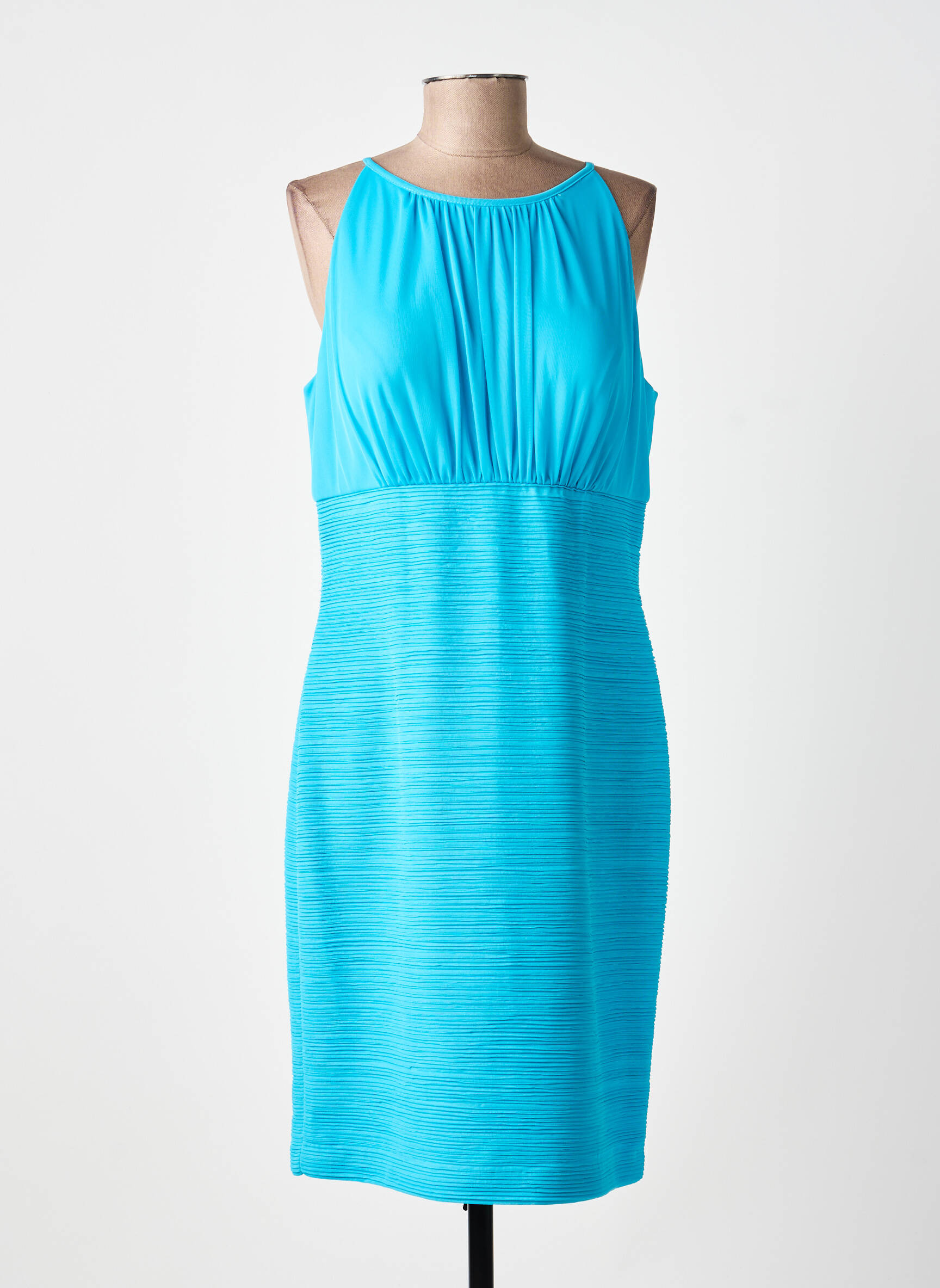 Robe mi-longue sans manche sans manche bleu PAUL BRIAL femme