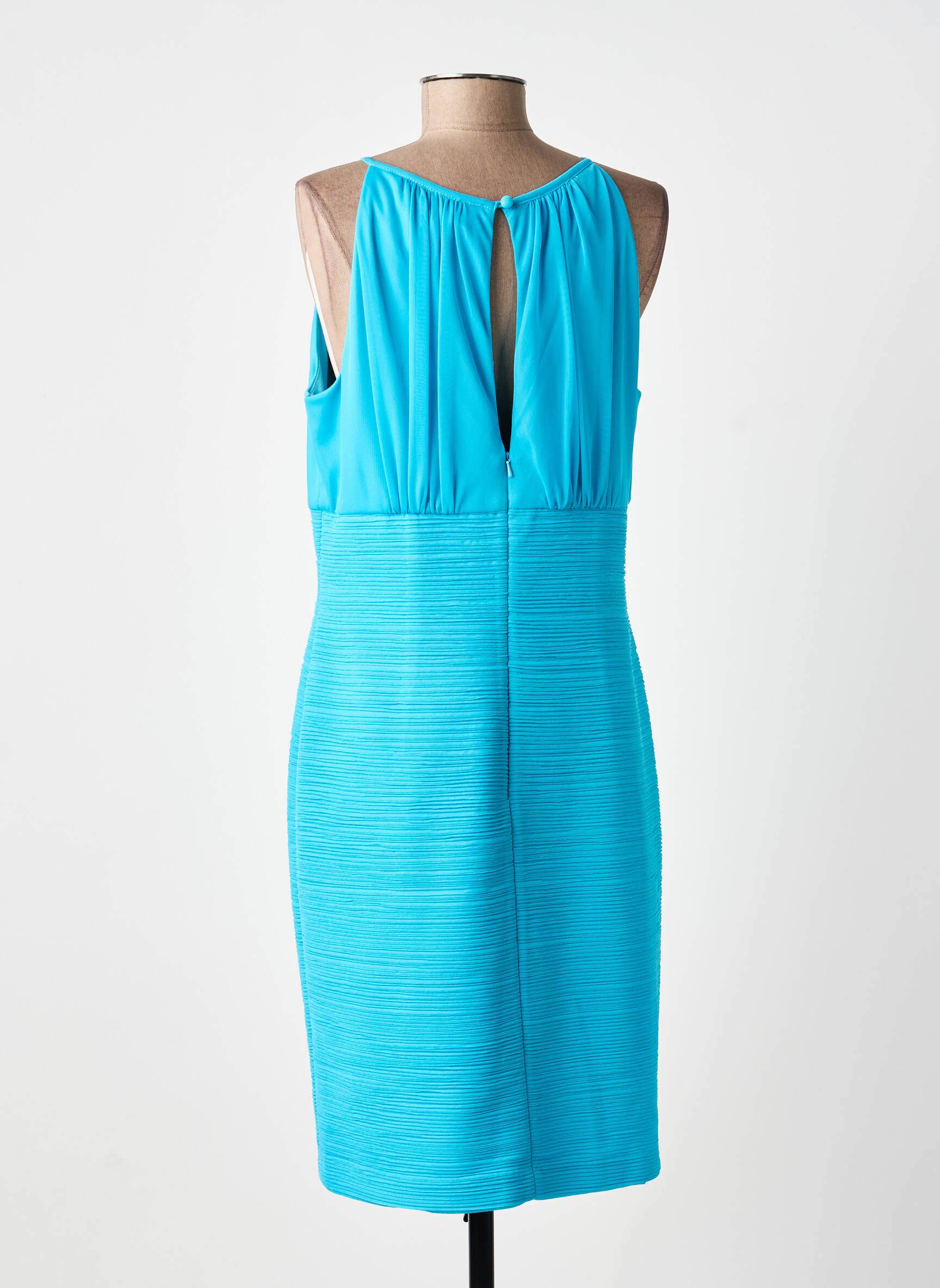 Robe mi-longue sans manche sans manche bleu PAUL BRIAL femme