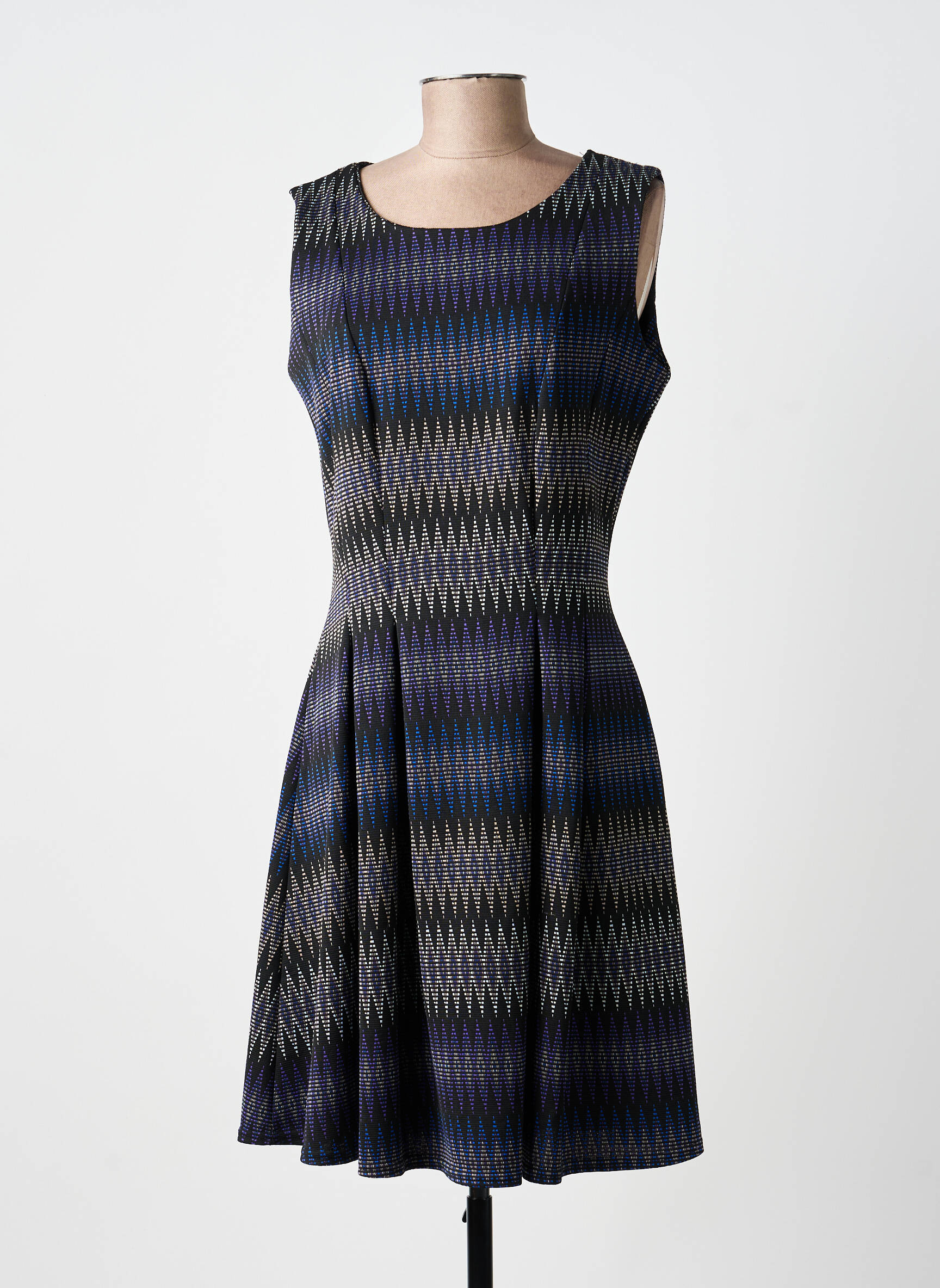 Robe mi-longue sans manche sans manche bleu FILLE A SUIVRE femme