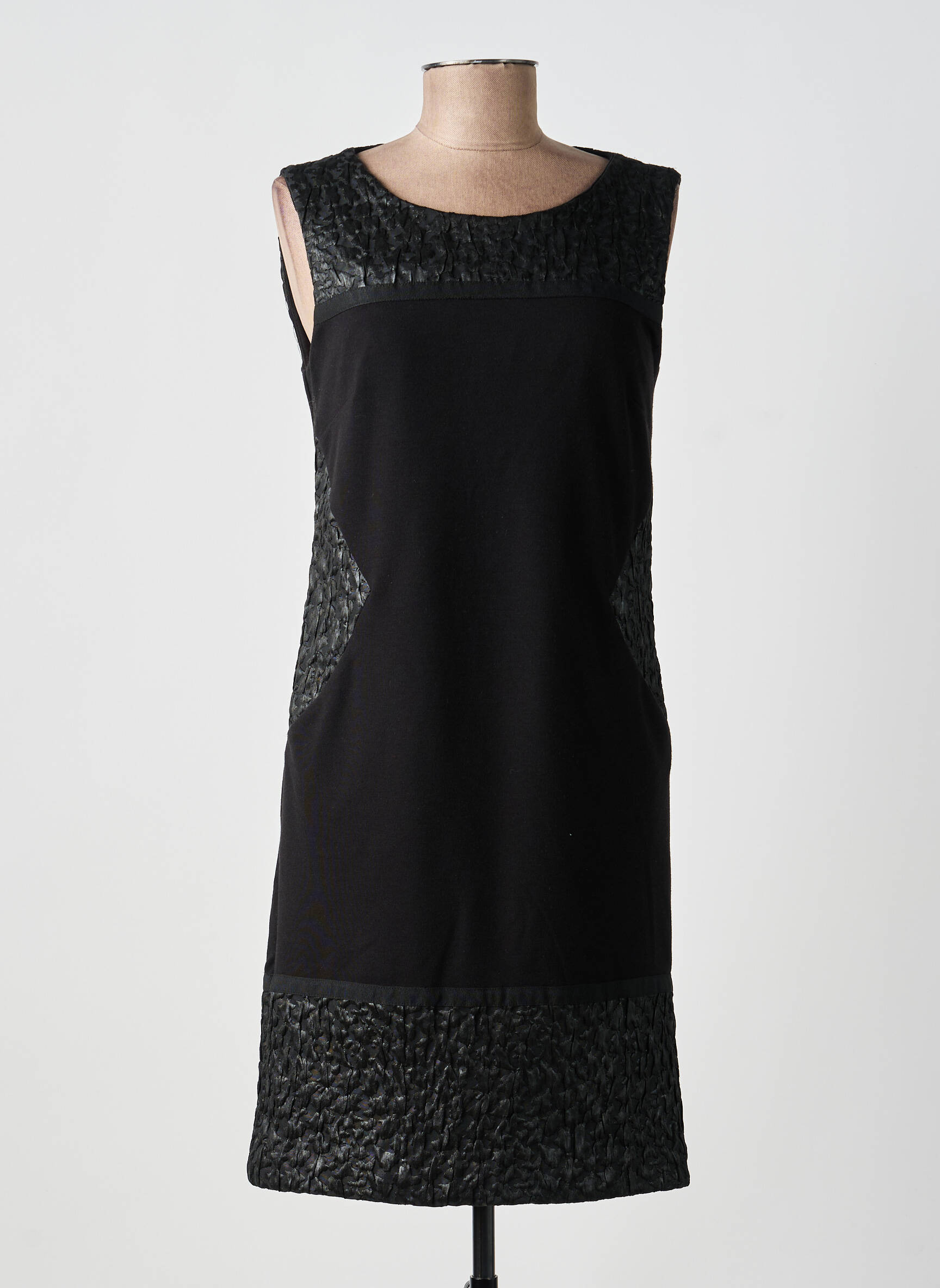 Robe mi-longue sans manche sans manche noir PAUL BRIAL femme
