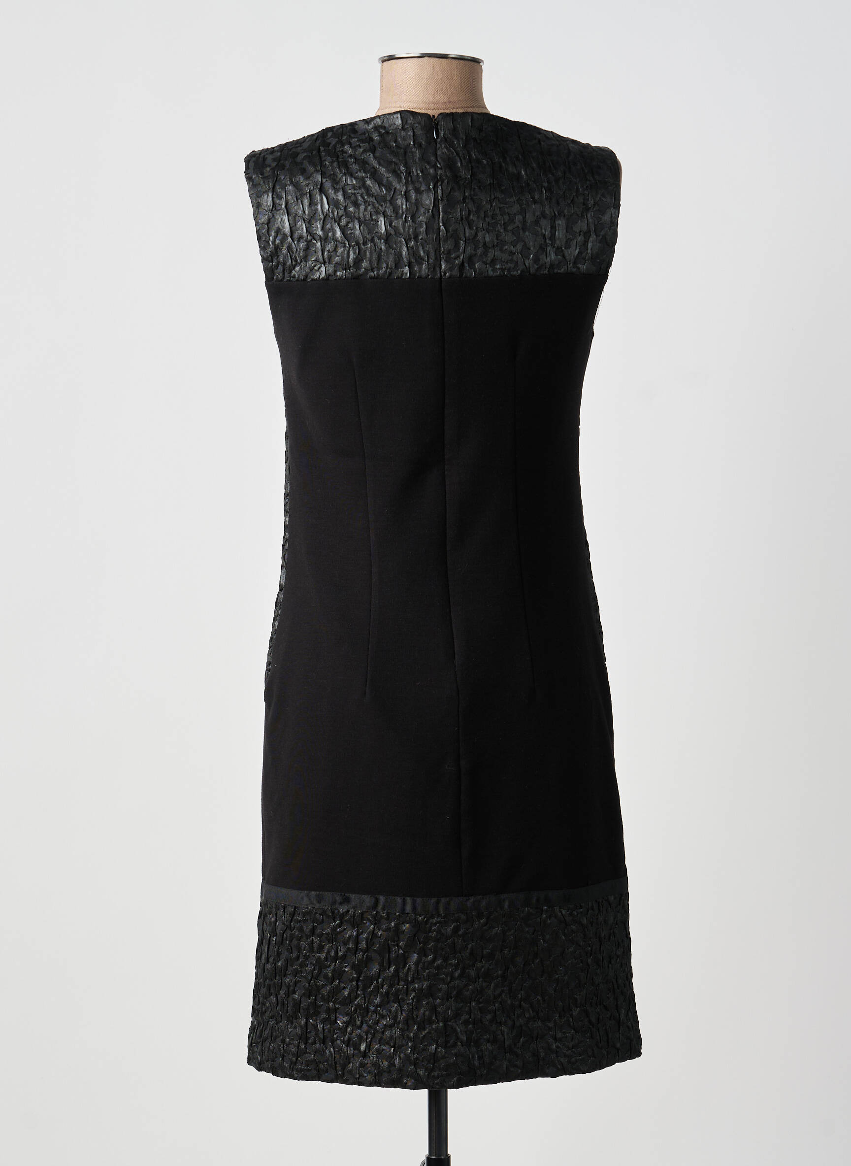 Robe mi-longue sans manche sans manche noir PAUL BRIAL femme