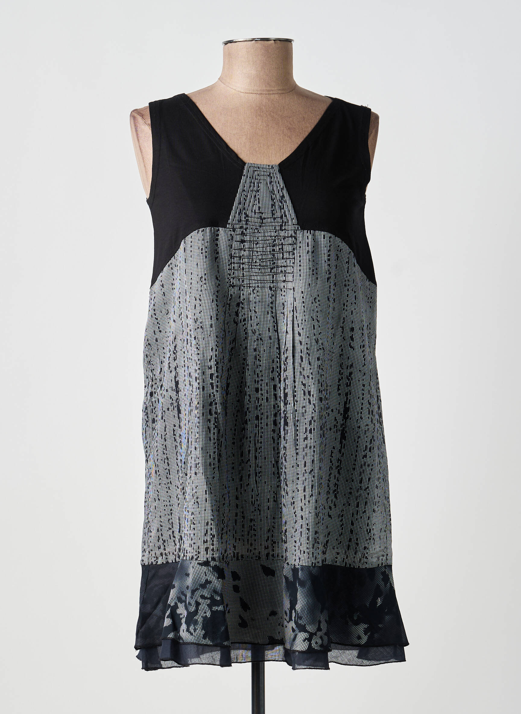 Robe courte sans manche sans manche gris TELMAIL femme