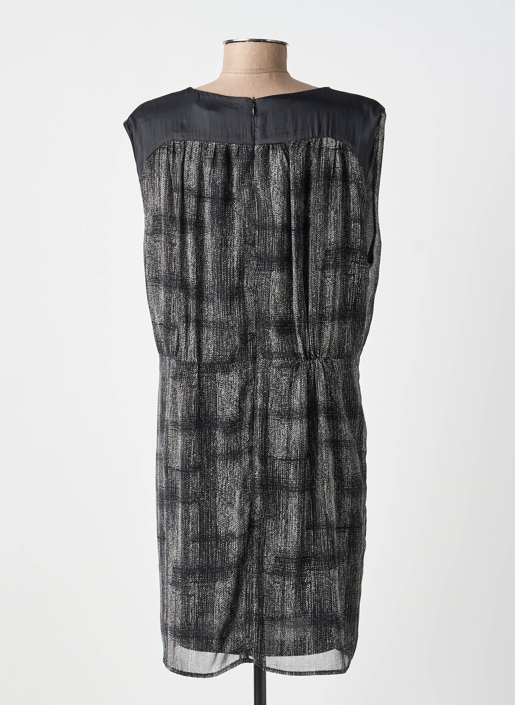 Robe courte sans manche sans manche noir LAUREN VIDAL femme
