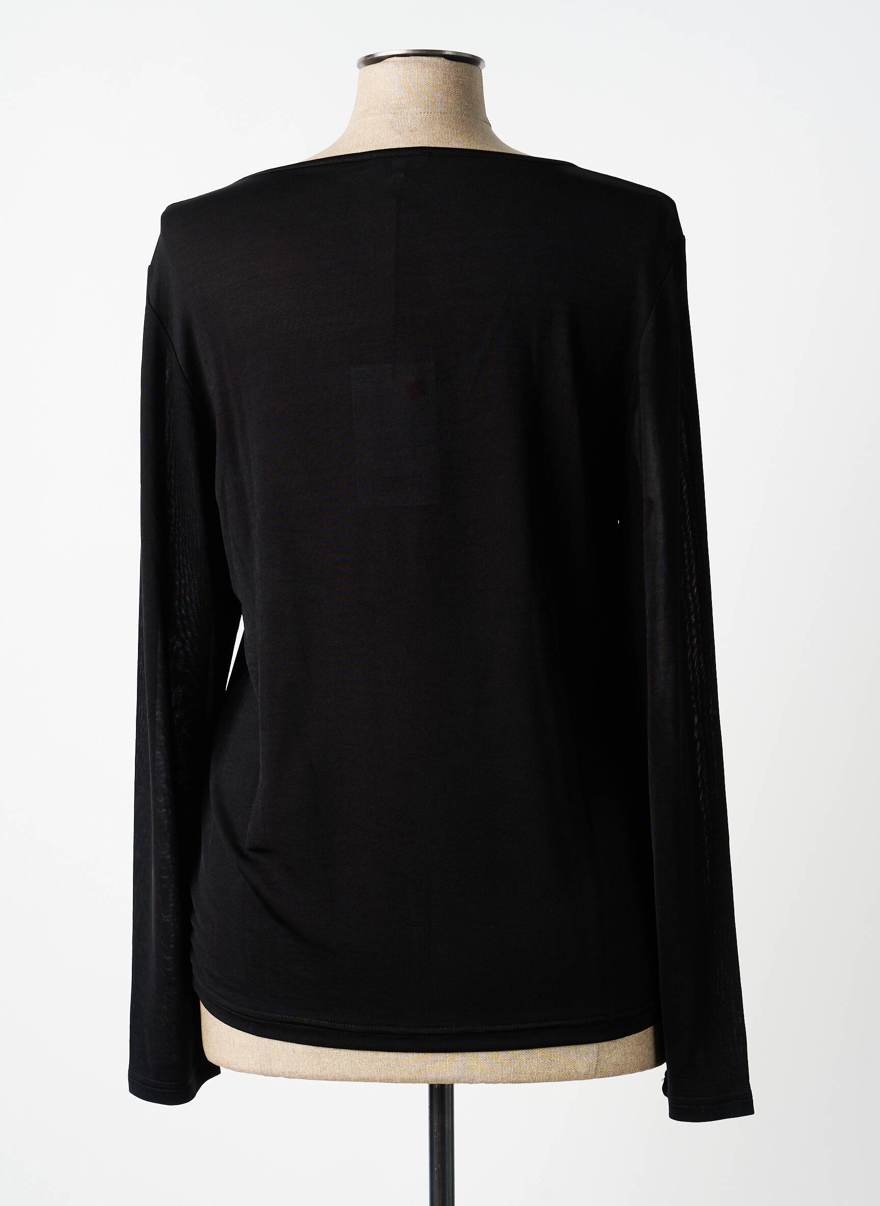 Top stretch manches longues noir PAUL BRIAL femme
