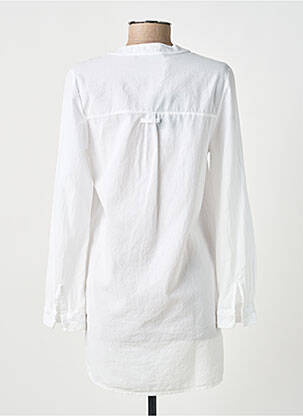 Chemisier coupe droite manches longues blanc POUSSIERE D'ETOLE femme