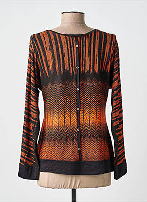 Top stretch manches longues orange VANGO femme