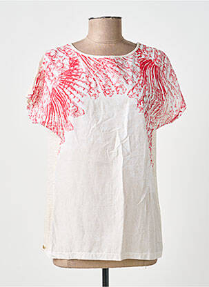 Top imprimé fantaisie manches courtes rose OLSEN femme