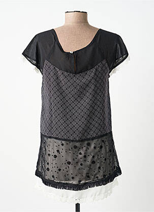 Top coupe fluide manches courtes noir ALICE ET BARNABE femme