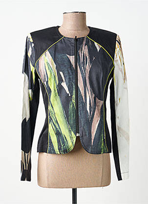 Veste casual col rond noir PAUL BRIAL femme