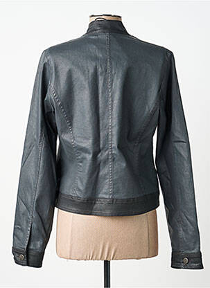 Veste simili cuir poches gris PAUL BRIAL femme