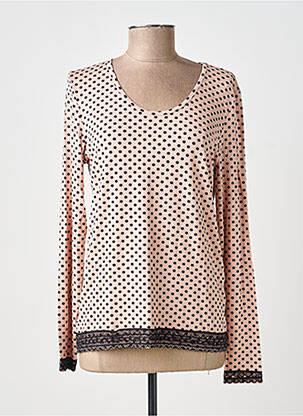 Top stretch manches longues rose PAUL BRIAL femme