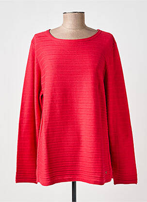 Pull coupe droite manches longues rouge OLSEN femme