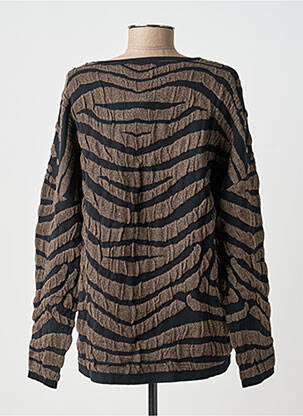 Pull coupe cintrée manches longues marron PAUL BRIAL femme