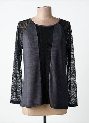 Top stretch manches longues noir JUS D'ORANGE femme