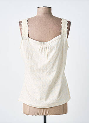 Top coupe cintrée sans manche beige ALICE ET BARNABE femme
