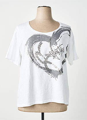 T-shirt stretch manches courtes blanc TELMAIL femme