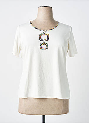 T-shirt stretch manches courtes blanc TELMAIL femme